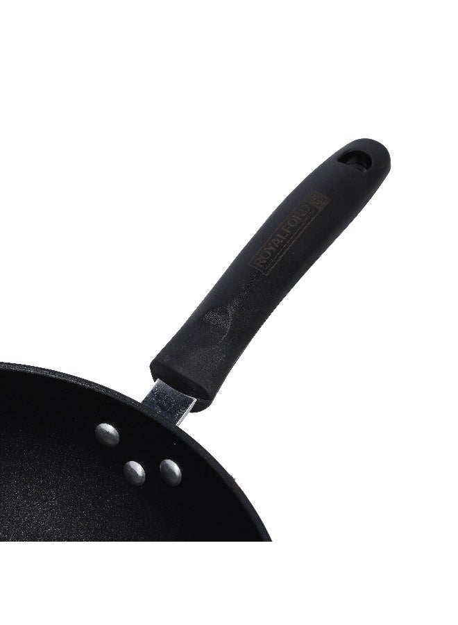 Royalford Carbon Steel Wokpan Red 30cm  - Image 2