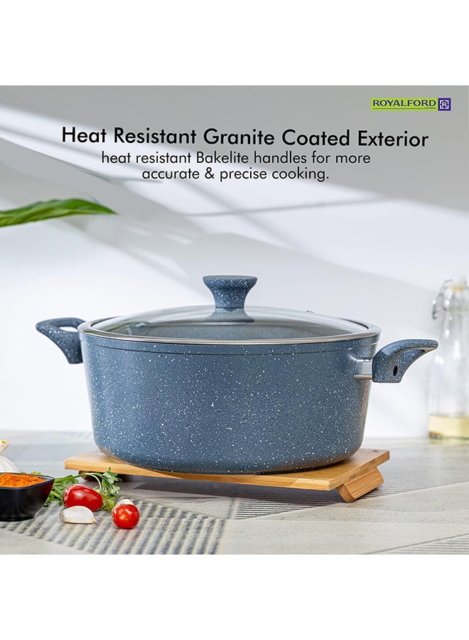 رويال فورد طقم أواني طهي و قدور من الألومنيوم مكون من 10 قطع أصفر 28X11.7سم - Image 3