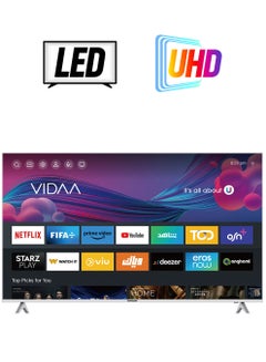 43-Inch Frameless Ultra High Definition Led Tv With Smart And Wifi Function - Remote Control Vidaa System With Netflix, Youtube Etc Options - Dolby Sound Hdmi / Usb Ports Led Smart Tv SLED-4308FHD Black