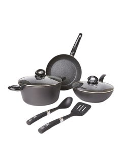 BERGNER 7-Piece Orion Forged Aluminium Induction Bottom Non-Stick Cookware Set Black  - Image 1