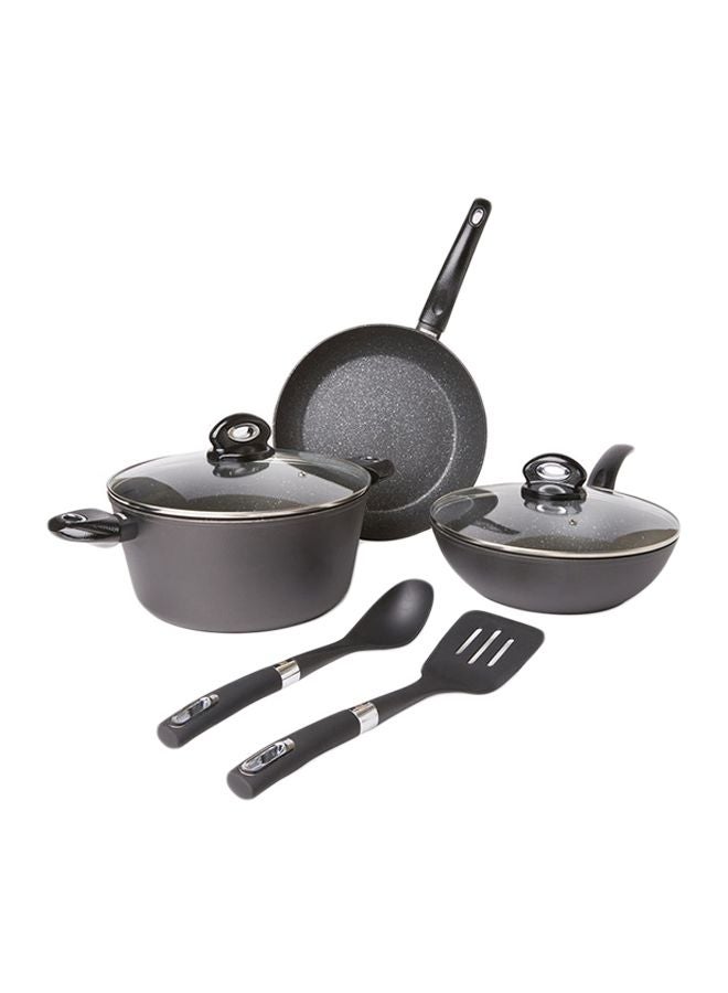 BERGNER - 7-Piece Orion Forged Aluminium Induction Bottom Non-Stick Cookware Set Black - Image 1