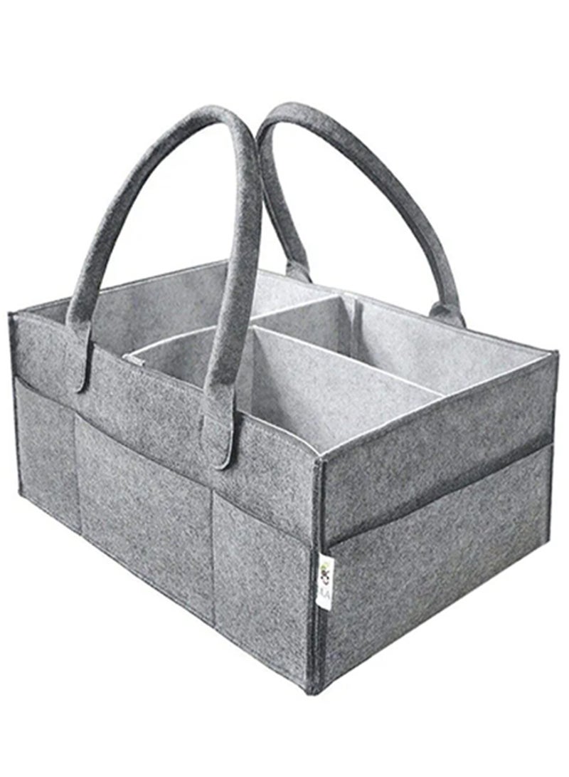 Jusinhel - Baby Diaper Caddy Organizer Basket Portable Storage Bin Large Nursery Bag, Newborn - Grey - Image 1