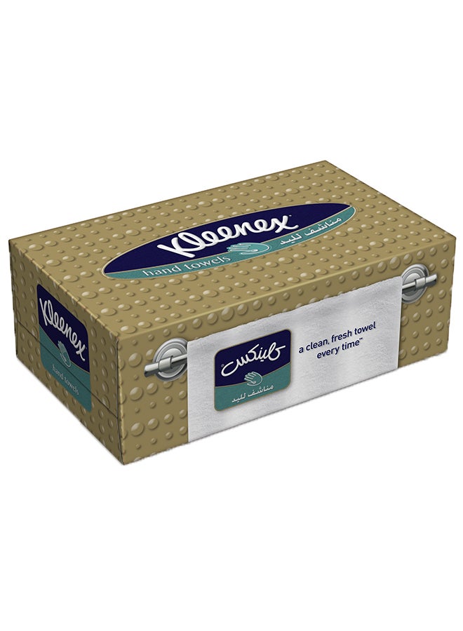 كلينيكس مجموعة من 12 علبة مناشف يد ورقية قوية مكونة من 90 ورقة من 3 طبقات أبيض 90 Sheets  - Image 2