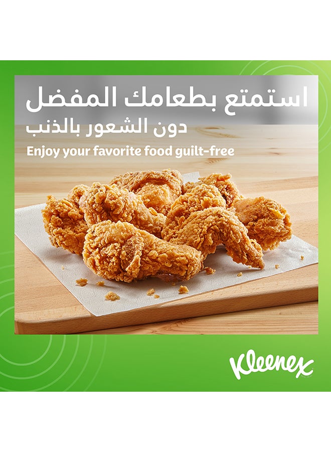 لفائف مناشف مطبخ ممتازة لامتصاص الزيوت، 55 ورقة، مجموعة من 24 قطعة أبيض 50 Sheets - Image 3