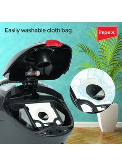 Impex Vacuum Cleaner | High-Power Suction | Washable Cloth Bag | Flexible Hose with Air Flow Adjustment | Pedal Switch & Auto-Rewinding Wire | Easy Movement with Wheels 1.2 L 1200 W VC 4705 Black  - Image 5