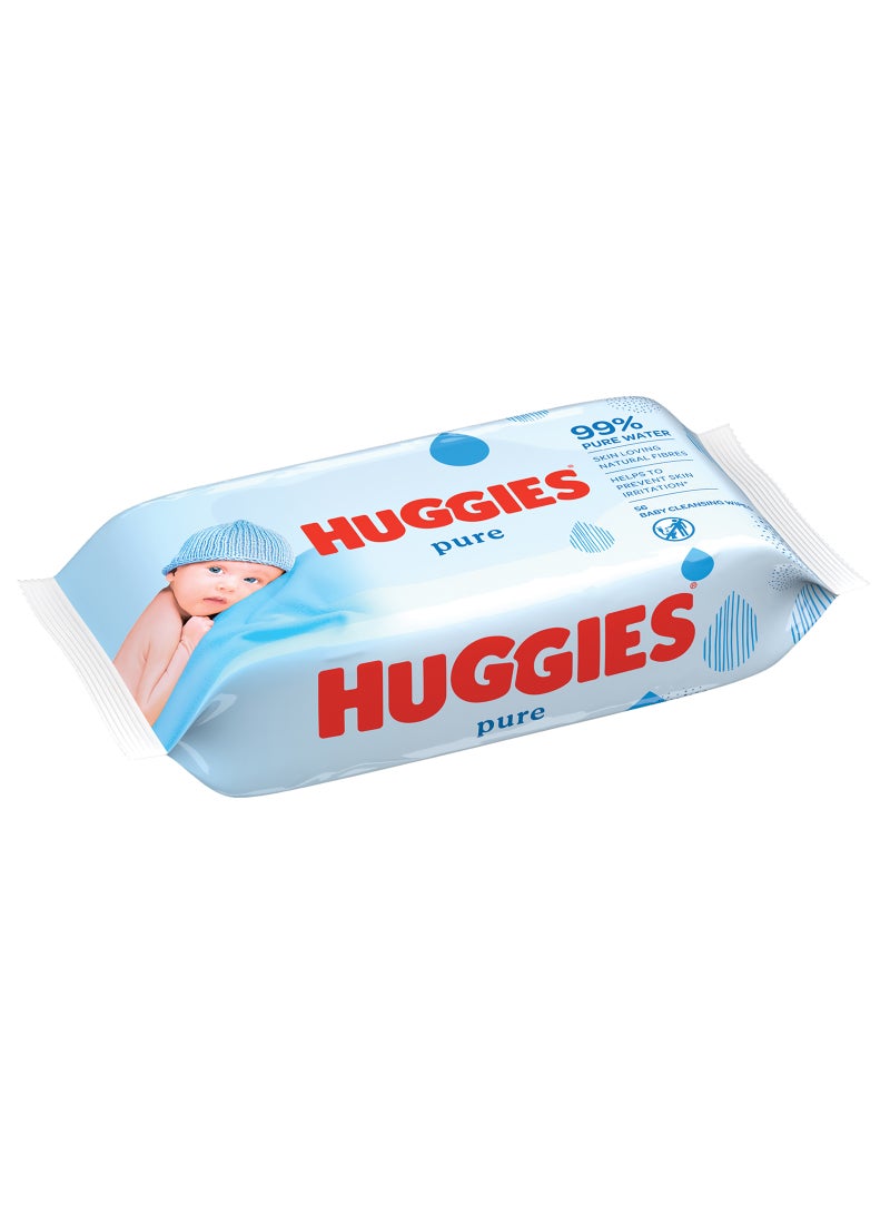 Huggies Pure Baby Wipes, 99% Pure Water Wipes, 10 Pack x 56 Wipes, 560 Count  - Image 3