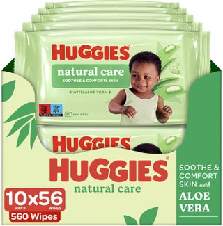 Natural Care Aloe Vera Baby Wipes, Pack of (10 x 56 Wipes), Enriched with Pure Aloe Vera, Made from Natural Plant-Based Fibers, Safe and Gentle, Paraben & Alcohol Free - view 2