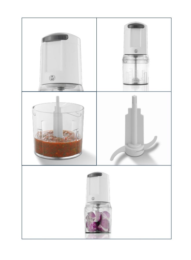 Alsaif Electric Multipurpose Chopper For Perfect And Quick Chopping 0.5L 250W 0.5 L 250 W S65 White/Black/Clear  - Image 4