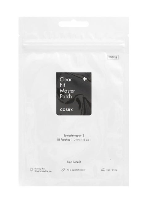 Clear Fit Master Patch, 18 Patches White