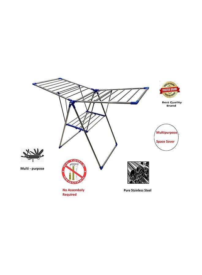 Clothes Dryer Rack White & Blue 150x104x60cm - Image 5