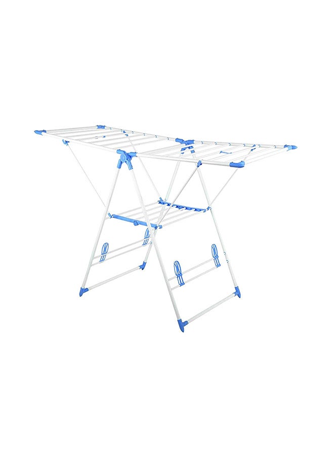 Clothes Dryer Rack White & Blue 150x104x60cm - Image 2