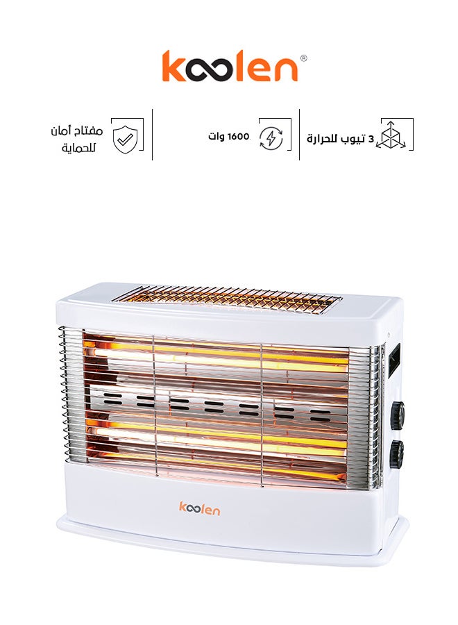 KOOLEN Electric Heater 1600W 1600 W 807102014 White/Silver  - Image 1