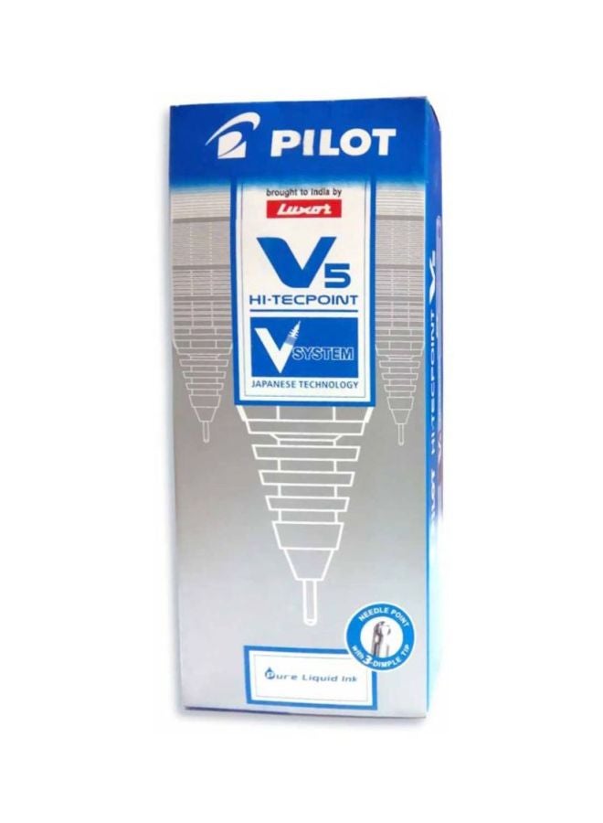 بايلوت طقم أقلام حبر سائلة وكروية الرأس هاي-تيك بوينت مكون من 12 قطعة أزرق - Image 3