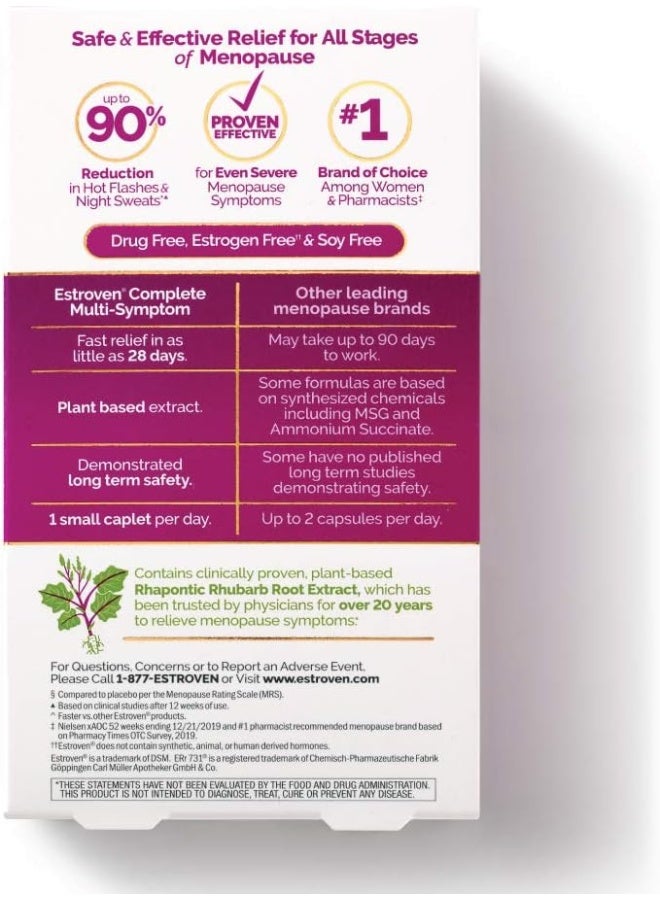 إستروفين مكمل غذائي لتخفيف أعراض انقطاع الحيض - مكون من 28 كبسولة نباتية - Image 4