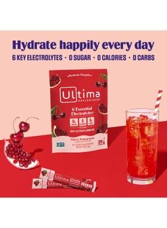 Ultima Replenisher 6 Essential Electrolytes* Cherry Pomegranate, 20 Stick Packs each 0.12 oz Packaging May Vary  - Image 4