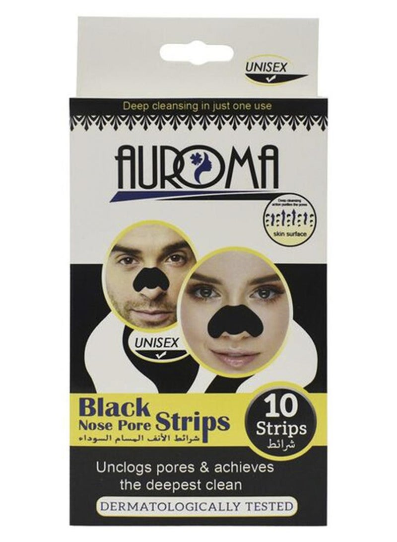 10-Piece Nose Pore Strip Black