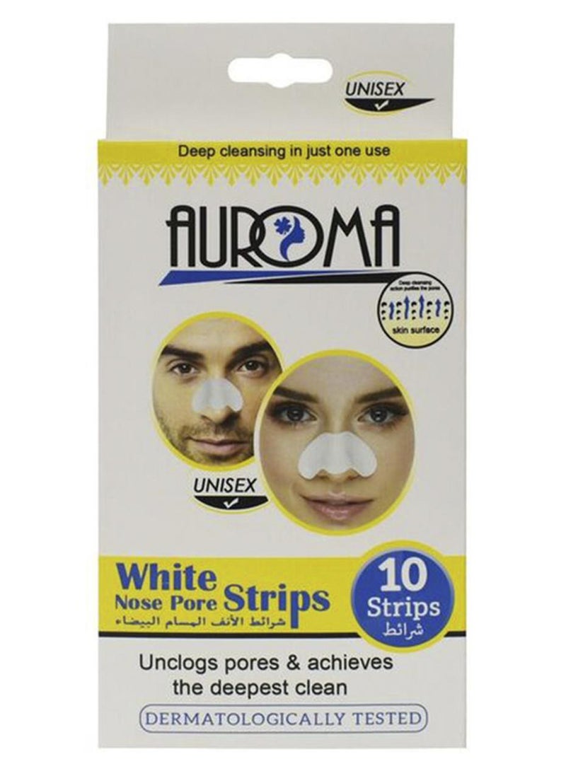 شرائط الأنف لإزالة الرؤوس السوداء، 10 شرائط أبيض