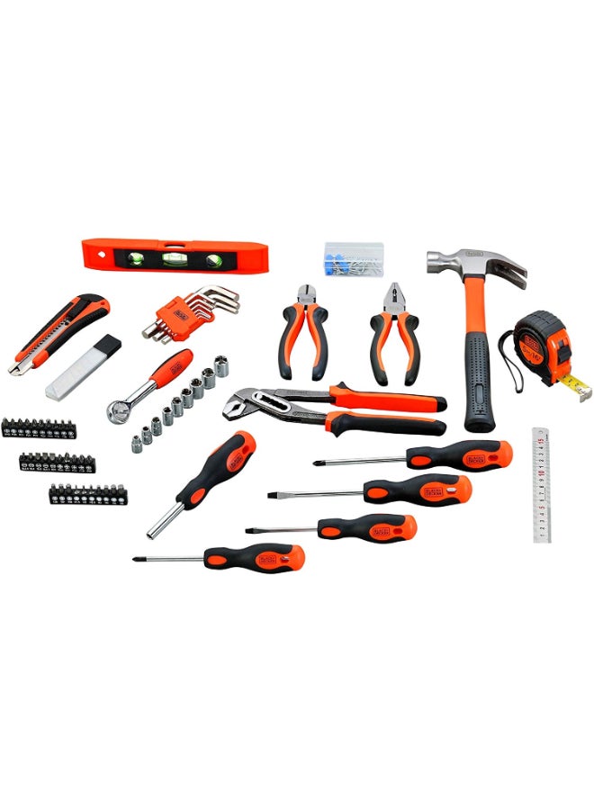 BLACK+DECKER 154 Pieces Hand Tool Kit for Home & Office Use BMT154C Orange/Black 39 x 28.5 x 8.5cm - Image 2