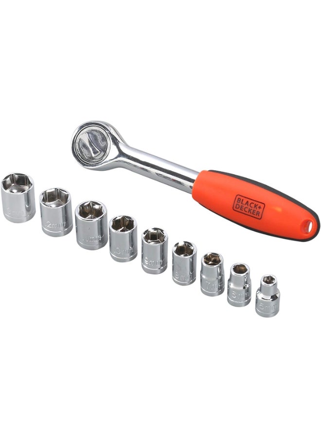 BLACK+DECKER 154 Pieces Hand Tool Kit for Home & Office Use BMT154C Orange/Black 39 x 28.5 x 8.5cm - Image 3