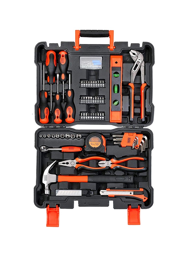 BLACK+DECKER 154 Pieces Hand Tool Kit for Home & Office Use BMT154C Orange/Black 39 x 28.5 x 8.5cm - Image 1