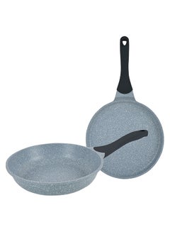 Winsor 2-Piece Cast Aluminum Granite Non-Stick Cookware Set Includes 1xPan 24cm, 1xTawa Granite 26cm  - Image 1