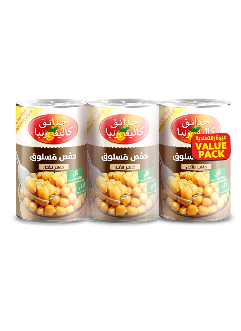 California Garden Ready to Eat Chickpeas 400grams Pack of 3 - Image 2