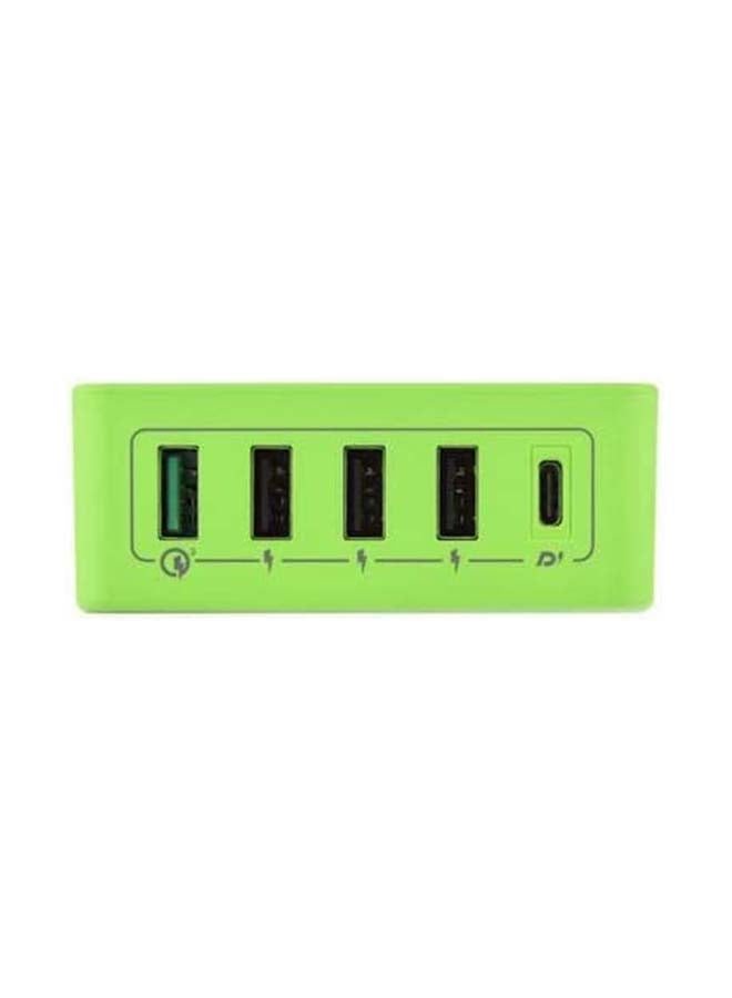 Goui Kimba Light Powerful Desktop 5-Port Charger Black/Green Black/Green - Image 3