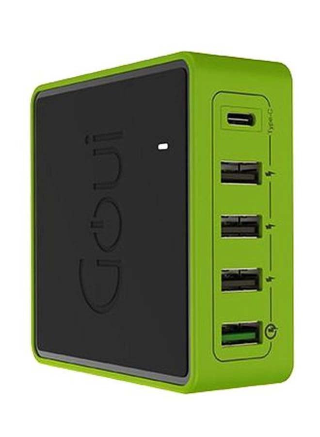 Goui Kimba Light Powerful Desktop 5-Port Charger Black/Green Black/Green - Image 4