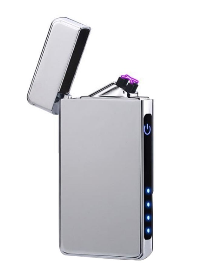 USB Fingerprint Sensor Electrical Lighter Silver/Black