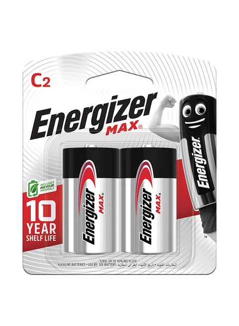 Energizer Max Alkaline C Batteries - Pack Of 2 Multicolour
