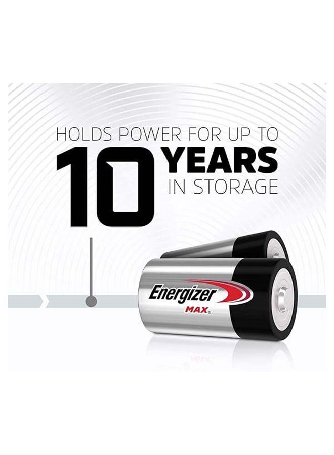Energizer - Energizer Max Alkaline AAA Batteries - Pack Of 4 Silver/Black/Red - Image 1