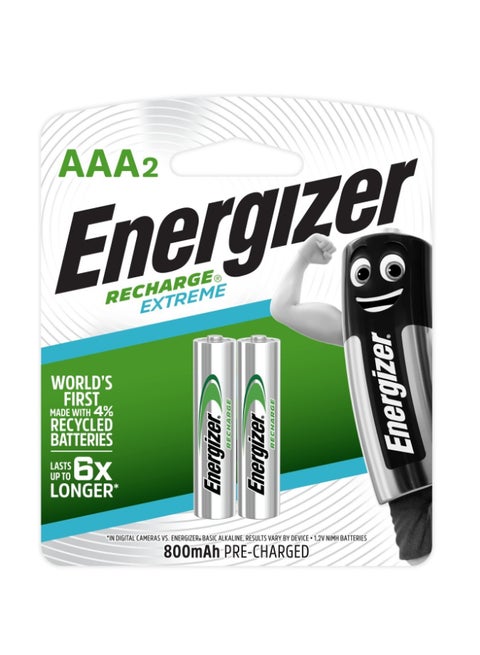 2AAA Recharge Blister Card - NH12 ERP2 800 Silver