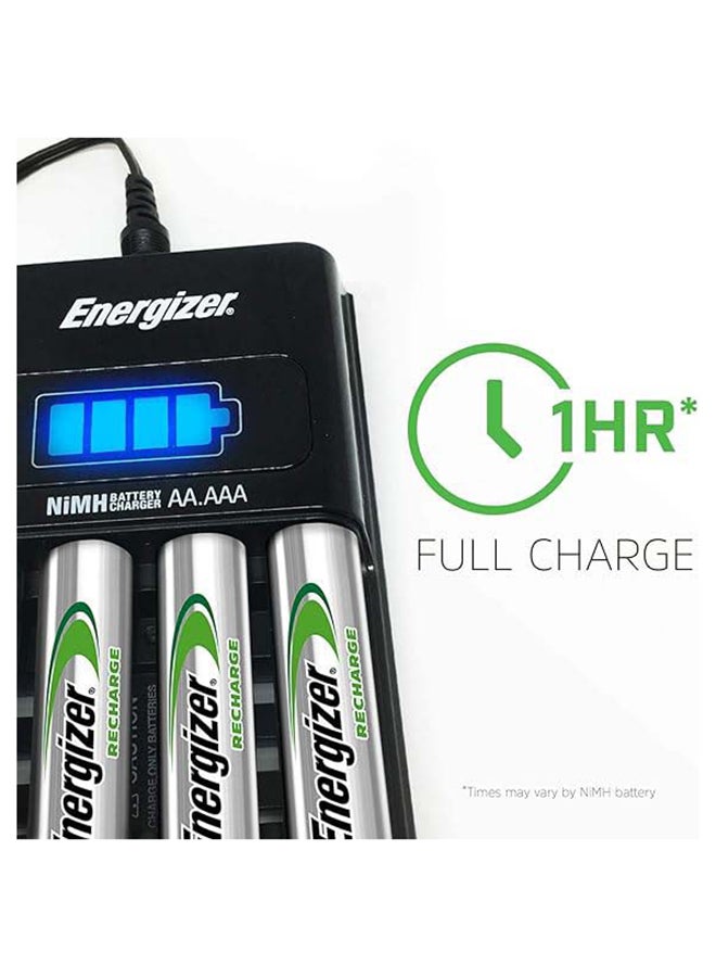 Energizer Mini Battery Charger with 2 AAA Rechargeable Batteries [Port- 2] Black/Silver - pnsku/N35367087A/45/_/1695717605/079efb5b-b117-4921-900d-c5da288db580