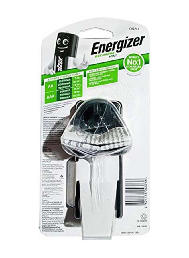 Energizer Mini Battery Charger with 2 AAA Rechargeable Batteries [Port- 2] Black/Silver - pnsku/N35367087A/45/_/1695717607/02f35e28-e41f-4ce2-96e1-2321c2cc7027