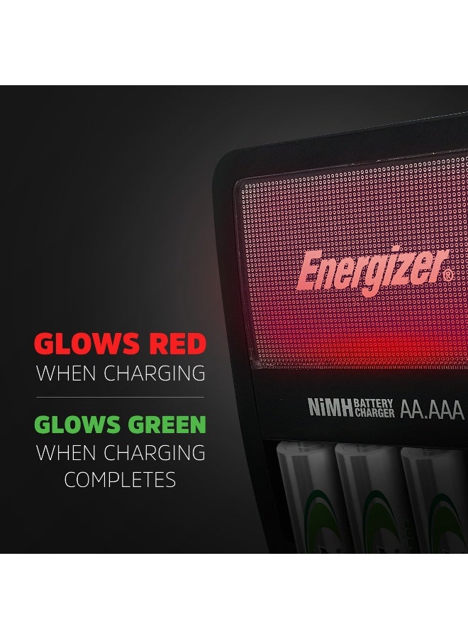 Energizer Charger Maxi for AA & AAA Batteries With 4 AA Rechargeable Batteries Multicolour - Image 4
