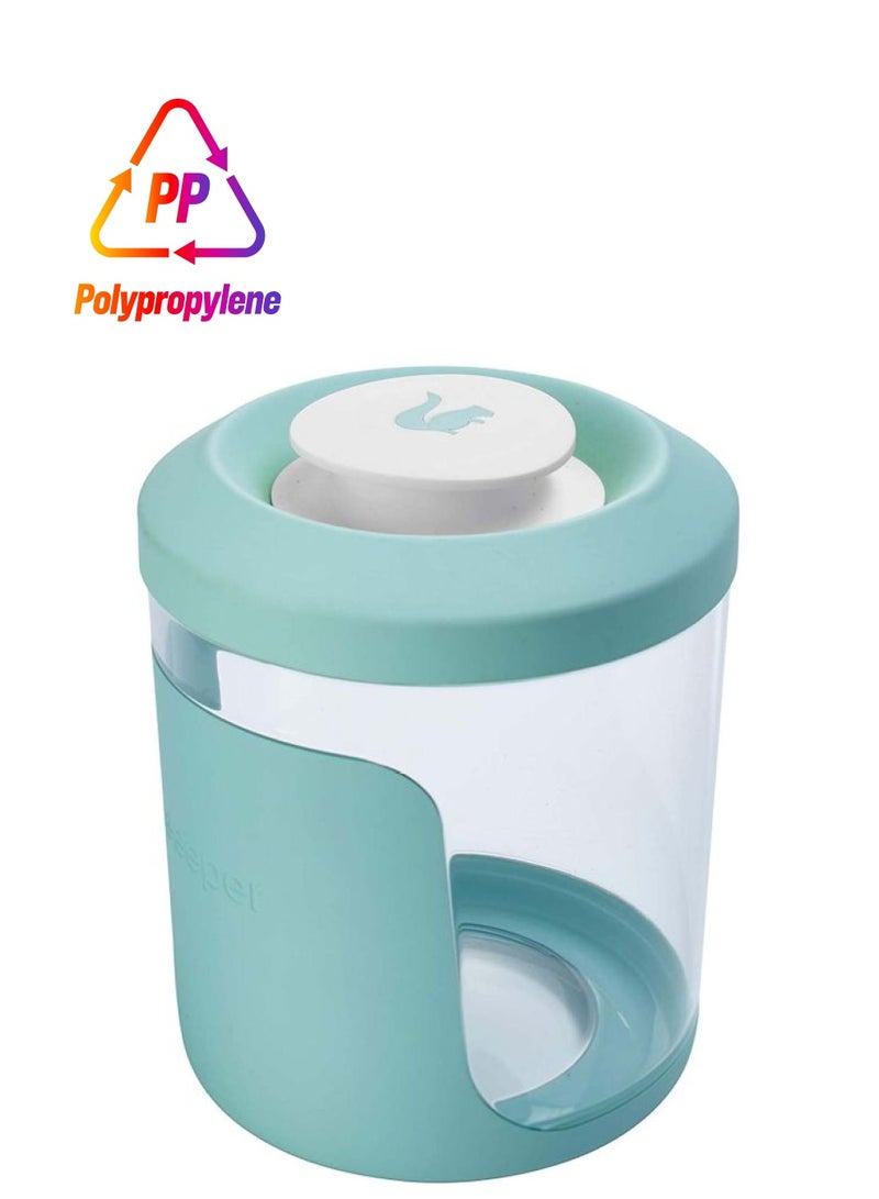 keeeper Antonio Cereal Jar Clear/Aqua 13.5x13.5x18cm - Image 1