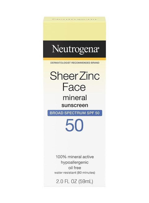 Sheer Zinc Face Sunscreen Spf 50 (2.0 Fl Oz) 2Fluid Ounce