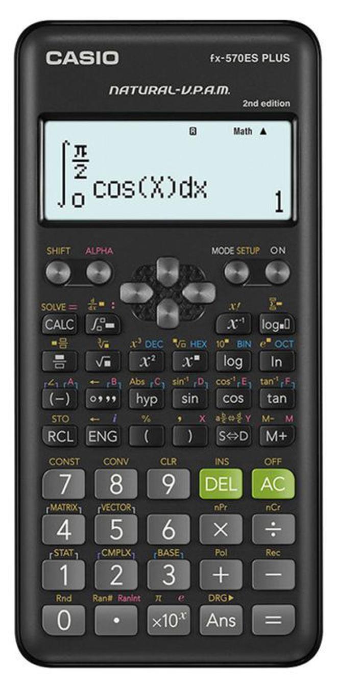 CASIO Fx-570Es Plus 2nd Edition Calculator Black - Image 1