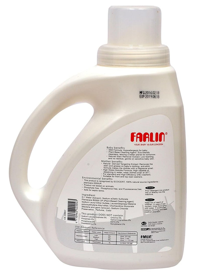 FARLIN - Clean 2.0 Baby Clothing Detergent 1000ml – Gentle, Hypoallergenic And Stain-Removing Laundry Liquid - Image 1