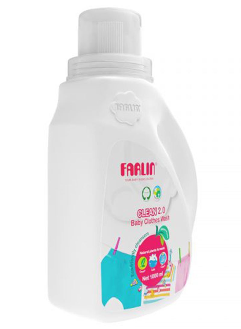 FARLIN - Clean 2.0 Baby Clothing Detergent 1000ml – Gentle, Hypoallergenic And Stain-Removing Laundry Liquid - Image 1