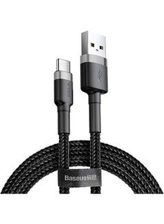 Baseus USB C Cable 3.0A Fast Charging Cable Nylon Braided Cafule Series - 1M USB Type C Charger Compatible for Samsung S21 S20 S9 Note 20 10 Huawei P30 P20 Lite Mate 20 Pro P20 LG G5 G6 Xiaomi Mi 11 Ultra A2 etc. Black/Grey  - Image 3