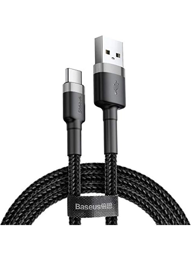 Baseus USB C Cable 3.0A Fast Charging Cable Nylon Braided Cafule Series - 1M USB Type C Charger Compatible for Samsung S21 S20 S9 Note 20 10 Huawei P30 P20 Lite Mate 20 Pro P20 LG G5 G6 Xiaomi Mi 11 Ultra A2 etc. Black/Grey  - Image 3
