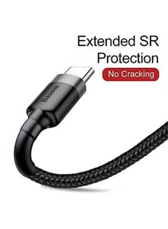 Baseus USB C Cable 3.0A Fast Charging Cable Nylon Braided Cafule Series - 1M USB Type C Charger Compatible for Samsung S21 S20 S9 Note 20 10 Huawei P30 P20 Lite Mate 20 Pro P20 LG G5 G6 Xiaomi Mi 11 Ultra A2 etc. Black/Grey  - Image 5