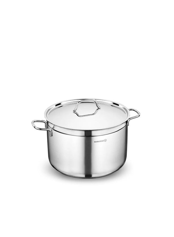 كوركماز كسرولة ألفا قوية ومتينة بتصميم فريد وخفيفة الوزن وسهلة الاستخدام مزودة بغطاء فضي 22x12سم - Image 1