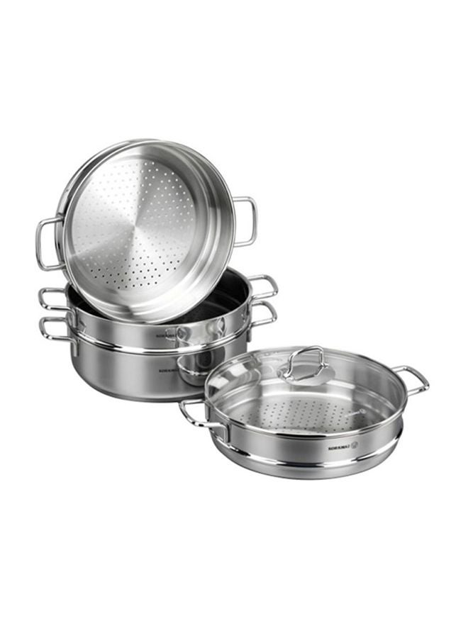 3-Piece Perla Casserole Manti Set Silver Casserole(5.1), Manti Casserole (4.2)Liters - pnsku/N35662680A/45/_/1739788811/4dd7f3e8-31d6-4d56-8914-5cdb9ca0a50e