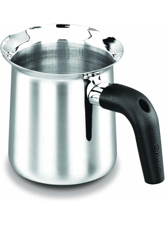Korkmaz Orbit Milk Pot Silver/Black 1Liters  - Image 2