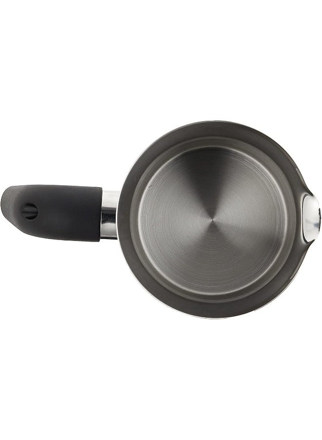 Korkmaz Orbit Milk Pot Silver/Black 1Liters  - Image 3