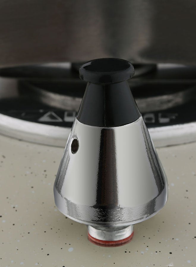 السيف  قدر ضغط من الألومنيوم والجرانيت بارتفاع قصير من السيف بيج/ فضي/ أسود 8لترات - Image 3