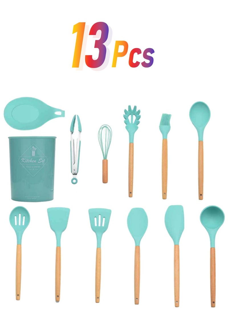 13-Piece Cooking Utensil Kitchen Set Teal 