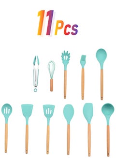 11-Piece Cooking Utensils Kitchen Set Teal
